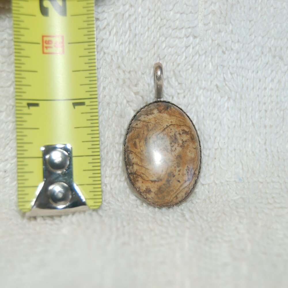 Pendent Native American Design Silver Setting - image 2